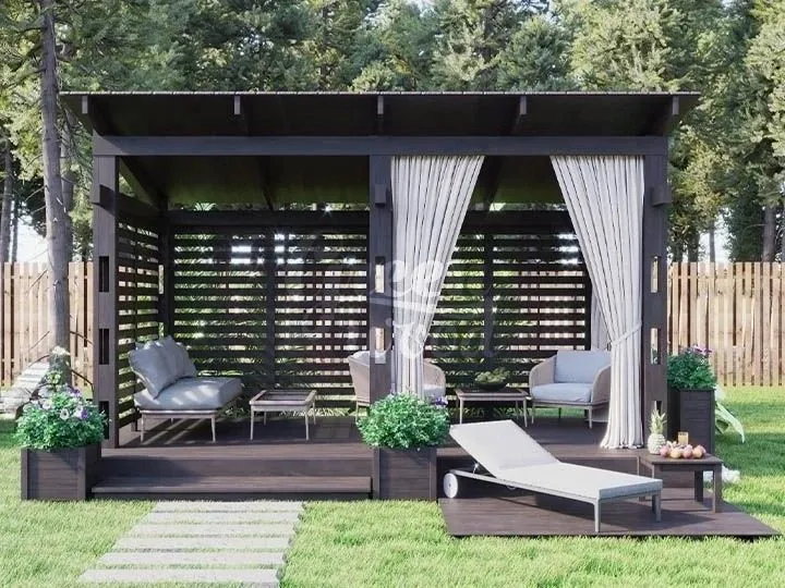 Custom Pergola Builder Madison WI | Madison Deck Co. 2 Backyard Separate Aluminum Pergola