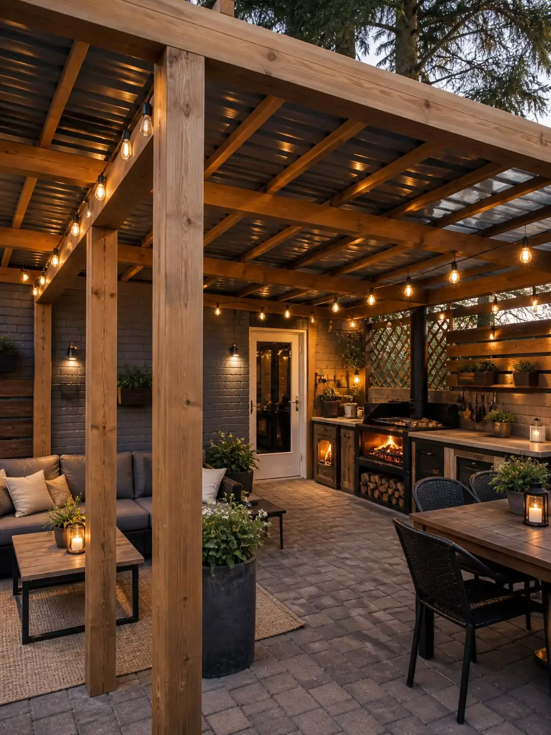Custom Pergola Builder Madison WI | Madison Deck Co. 3 Pergola lightening Madison